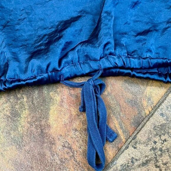 Aeropostale Blue Long Sleeve Blouse Tie Bottom M - Picture 6 of 10